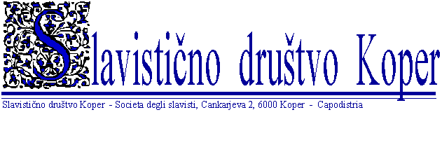 Logotip: Slavistično društvo Koper